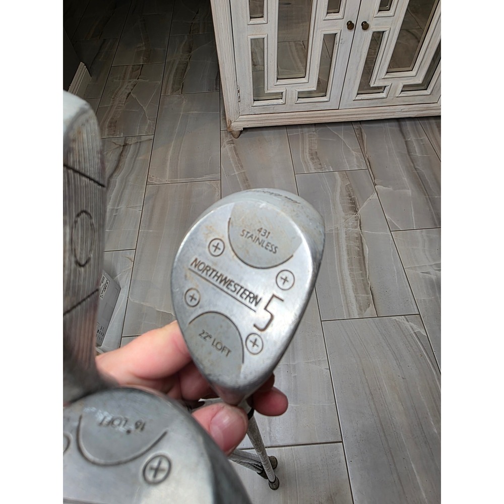 Northwestern Golf Club Set 1 3 5 Woods Tom Weiskopf 4 Iron Ultimate Stainless - Picture 13 of 16